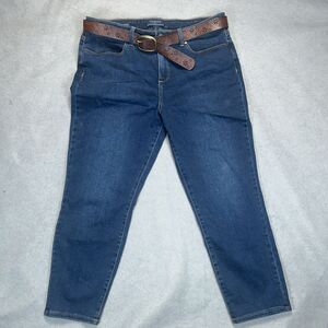 Talbots Jeans Women Size 14 Blue Simply Flattering 5 Pocket Straight Jegging